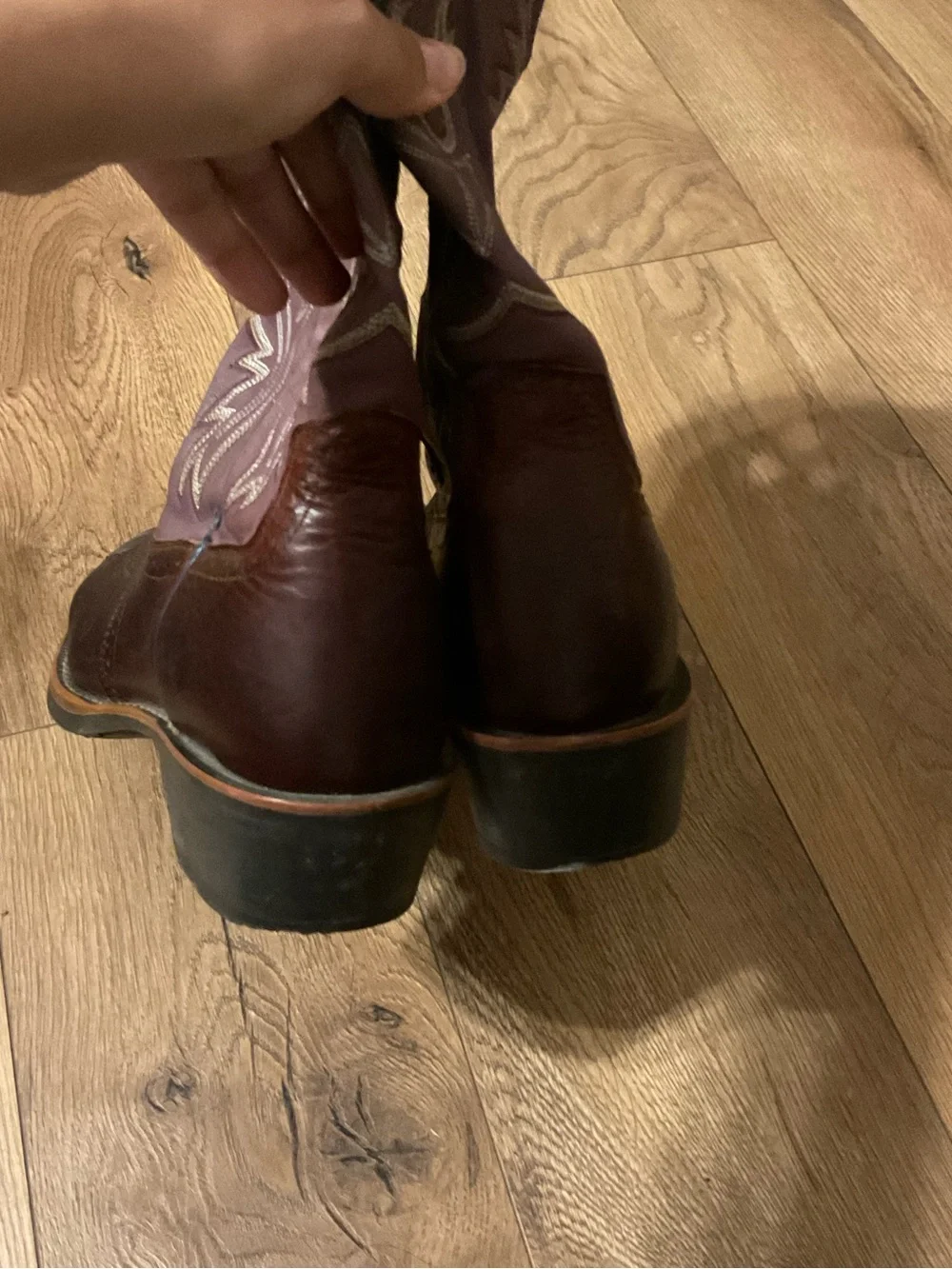 Ariat purple  Western Pull-On Cowboy Boots
